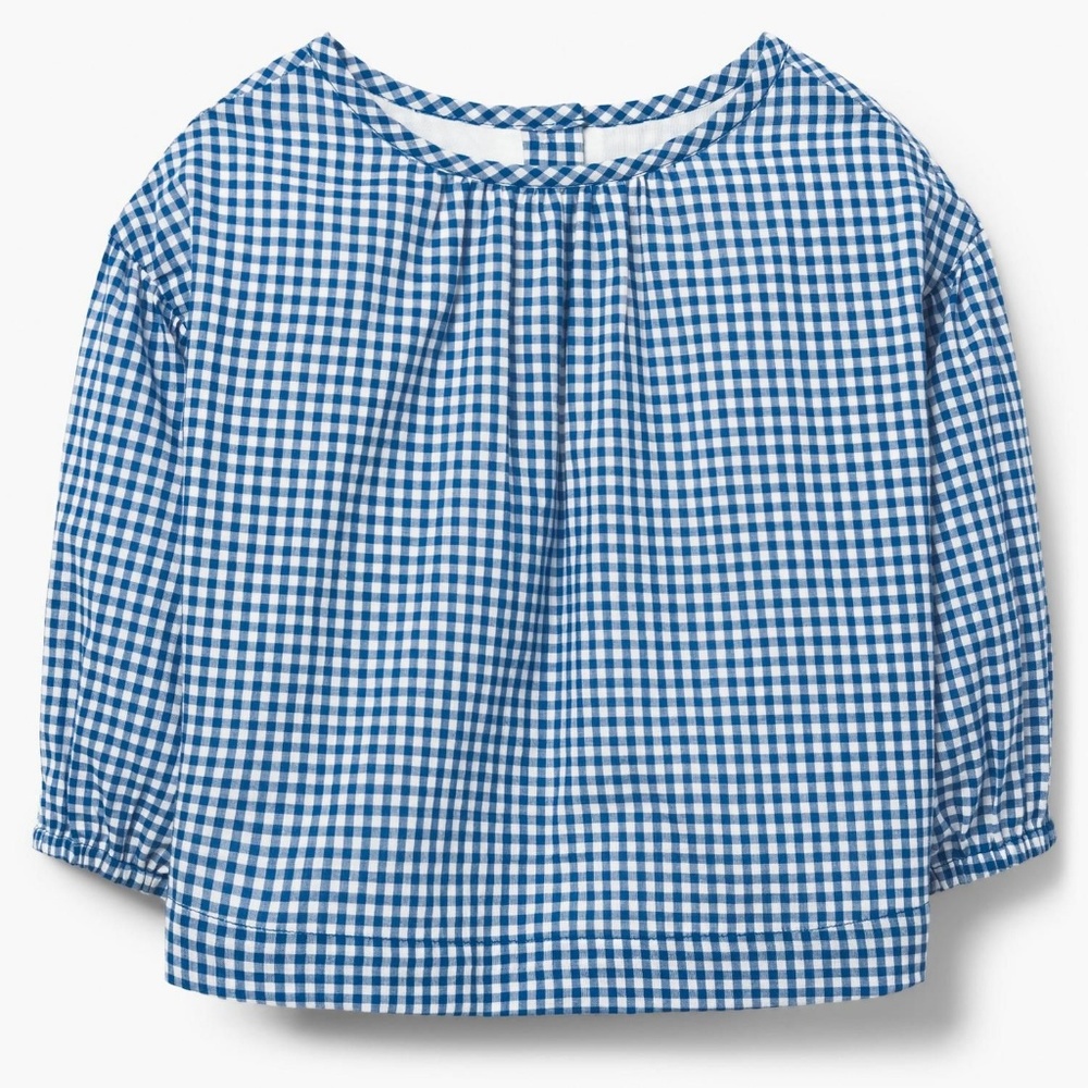Gymboree Blue‎ Gingham Top 18-24 M New